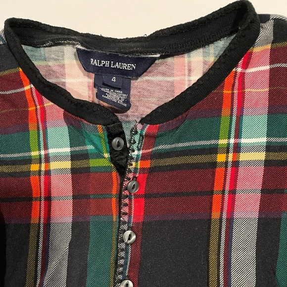 RALPH LAUREN Girls Plaid Holiday Dress - Picture 3 of 5